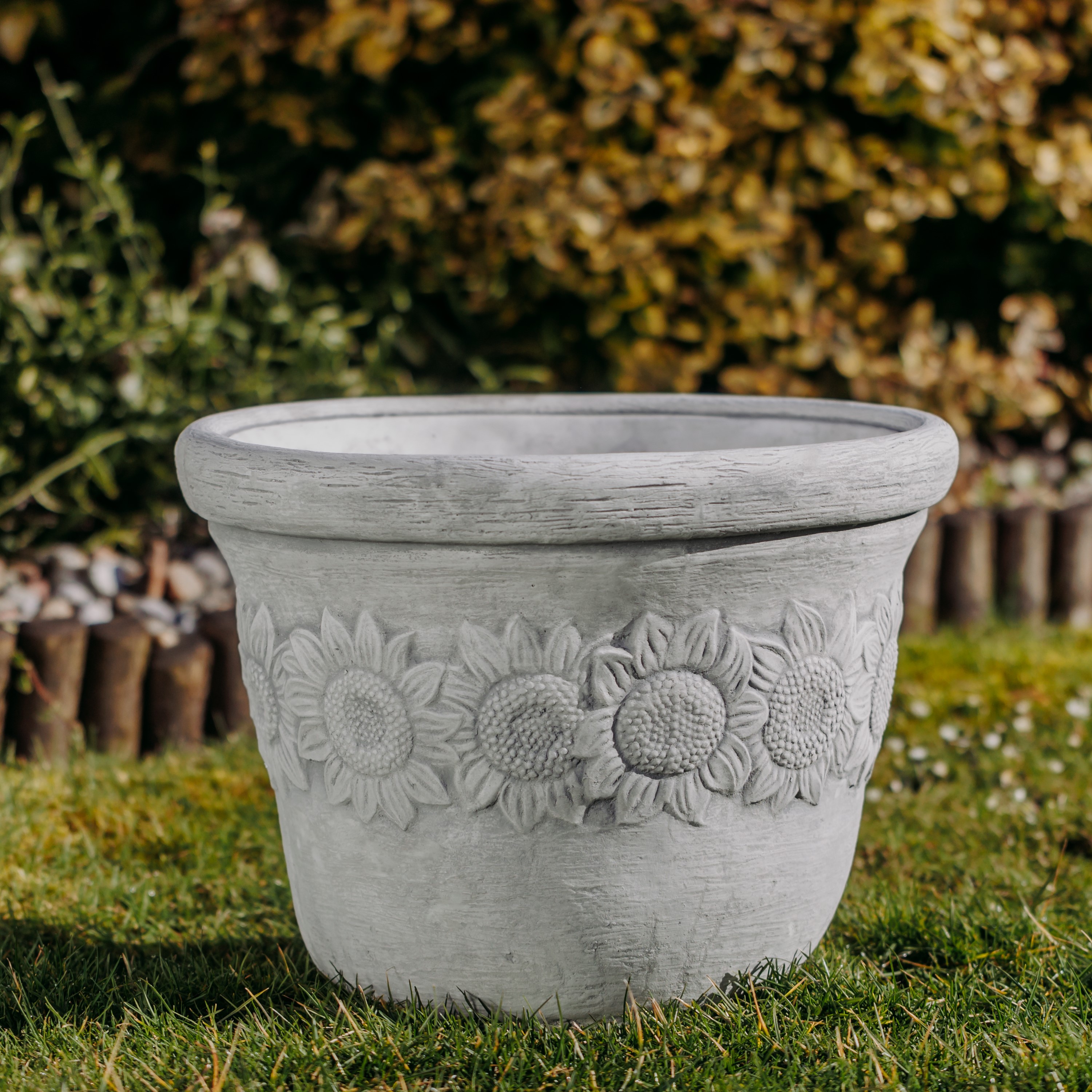 Blumentopf XL Pflanzgef Pflanztopf 35 cm 23 kg 29 Liter Beton frostsicher  | eBay.de